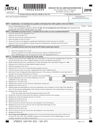 Document preview: Form 4972-K Kentucky Tax on Lump-Sum Distributions - Kentucky