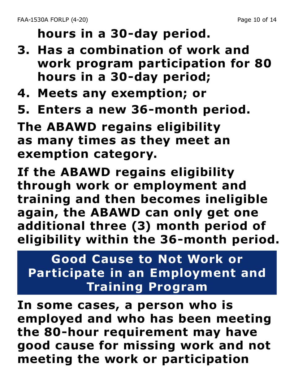 Form FAA-1530A-LP Abawd Participation and Referral Notice (Large Print) - Arizona, Page 10
