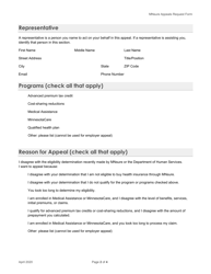 Appeal Request Form - Minnesota, Page 2