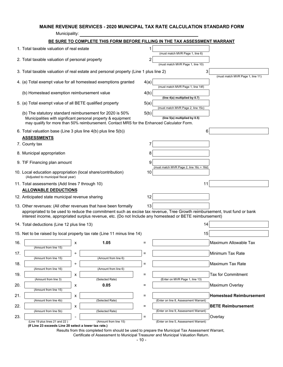 Municipal Valuation Return - Maine, Page 11