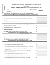 Municipal Valuation Return - Maine, Page 2