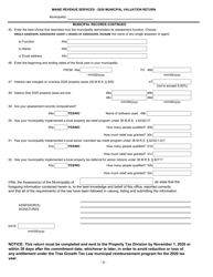 Municipal Valuation Return - Maine, Page 9