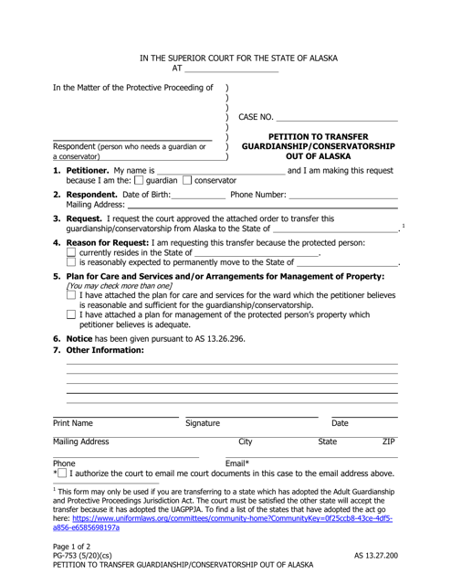 Form PG-753  Printable Pdf
