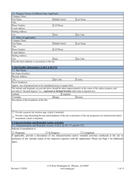 Voluntary Remediation Program Application - Arizona, Page 4