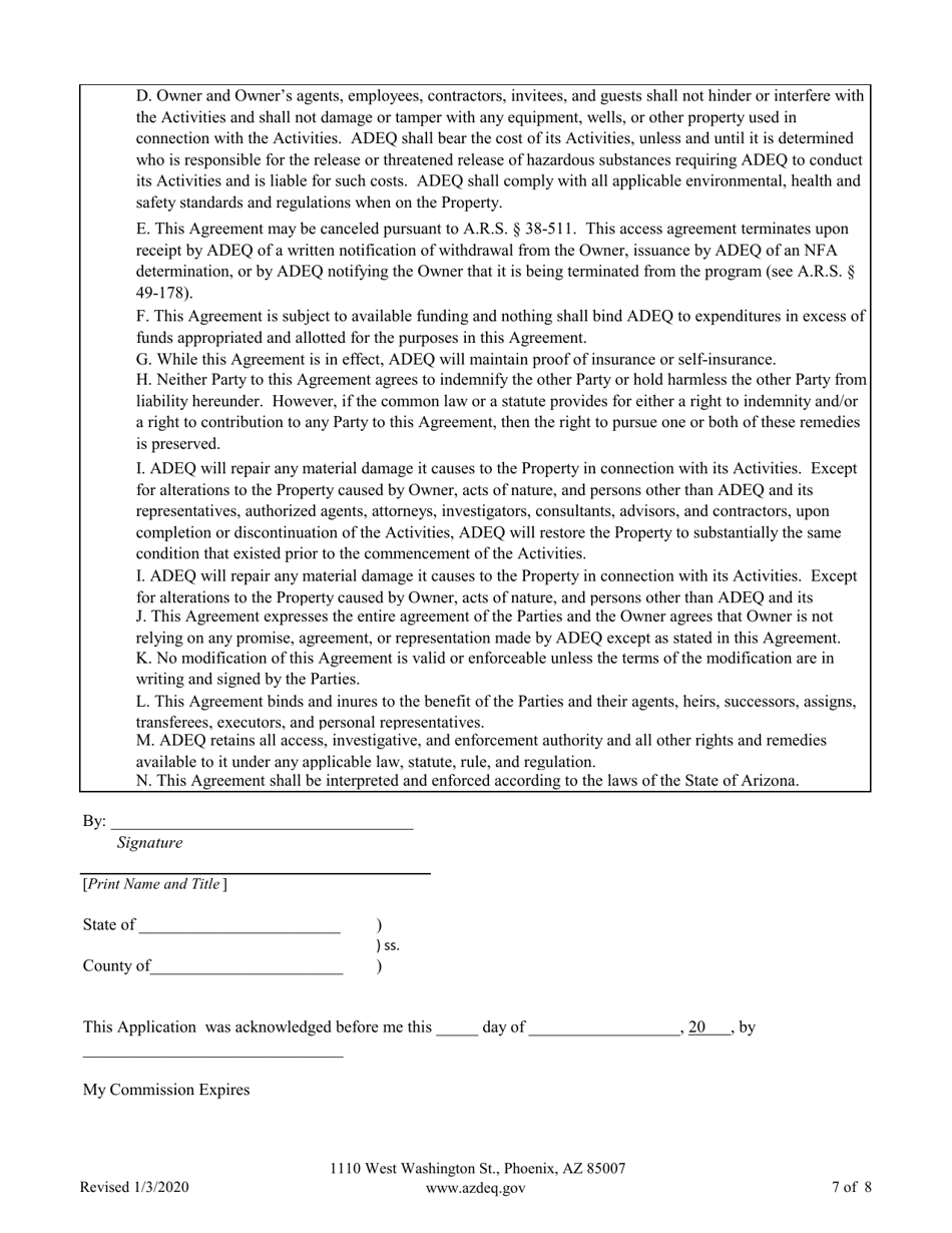 Voluntary Remediation Program Application - Arizona, Page 9