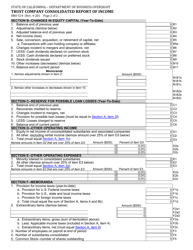 Form DBO-524 Trust Company Consolidated Report of Income - California, Page 2