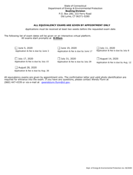 Application for Equivalency Exam - Connecticut, Page 3