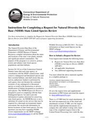 Document preview: Instructions for Form DEEP-REQ-APP-007 Request for Natural Diversity Data Base (Nddb) State Listed Species Review - Connecticut