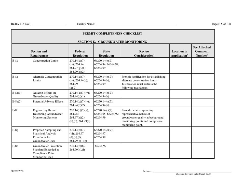 Part B Rcra Hazardous Waste Permit Application - California, Page 100