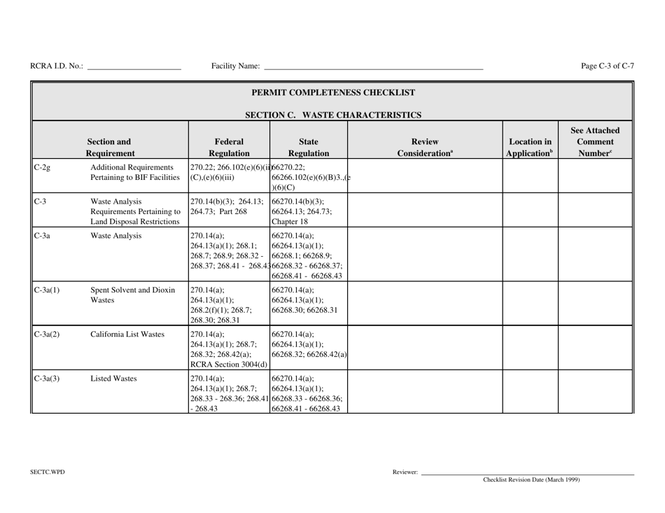 Part B Rcra Hazardous Waste Permit Application - California, Page 13
