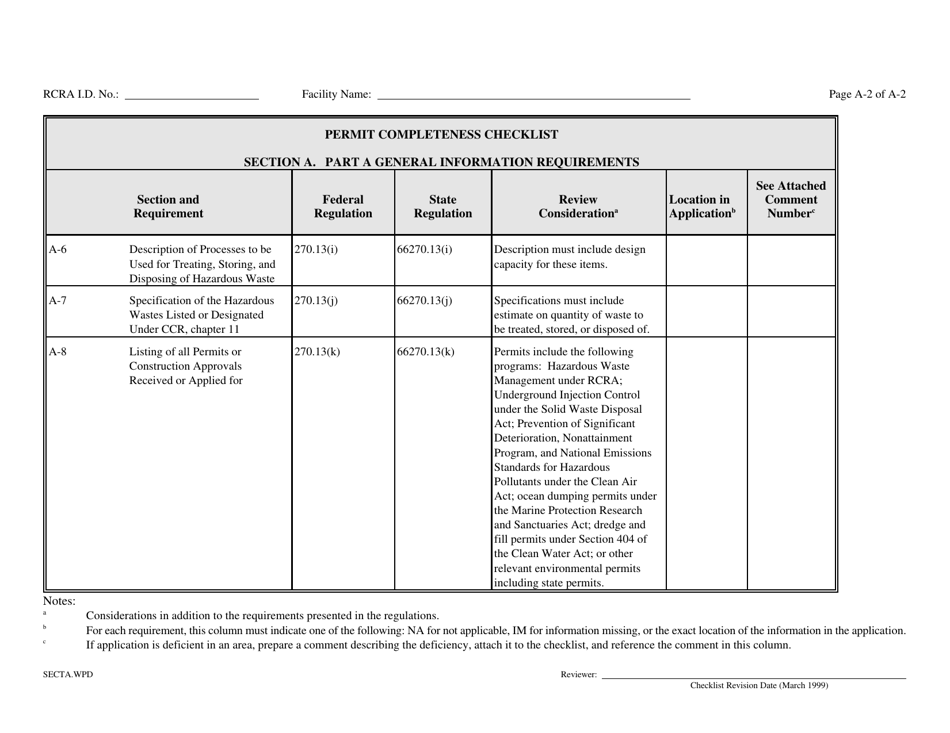 Part B Rcra Hazardous Waste Permit Application - California, Page 5