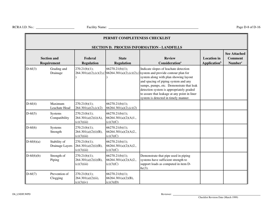 Part B Rcra Hazardous Waste Permit Application - California, Page 61