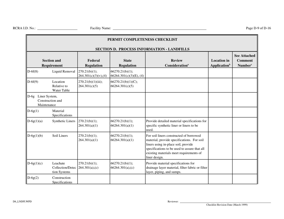 Part B Rcra Hazardous Waste Permit Application - California, Page 62