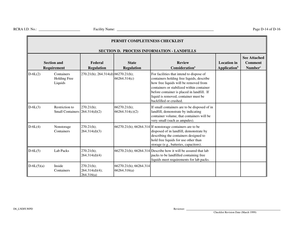 Part B Rcra Hazardous Waste Permit Application - California, Page 67