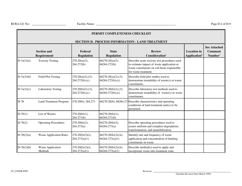 Part B Rcra Hazardous Waste Permit Application - California, Page 71