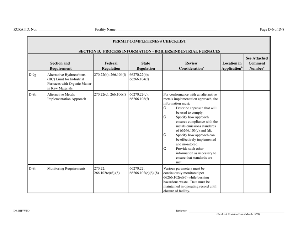 Part B Rcra Hazardous Waste Permit Application - California, Page 85
