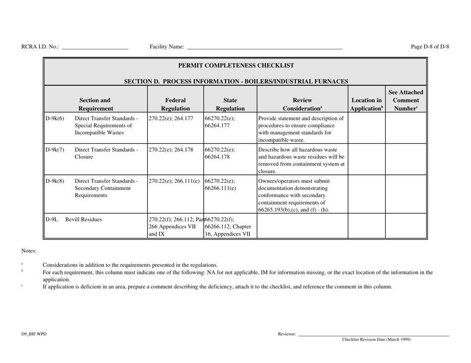 Part B Rcra Hazardous Waste Permit Application - California, Page 87