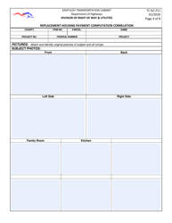 Form TC62-211 Replacement Housing Payment Computation Correlation - Kentucky, Page 4