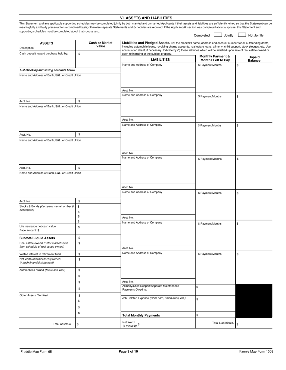 Form RD410-4 Uniform Residential Loan Application, Page 3