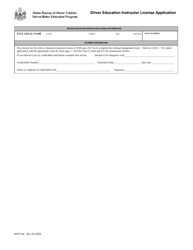 Form MVE-84 Driver Education Instructor License Application - Maine, Page 3