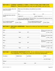 Form DHR/FIA9709 Long-Term Care/Waiver Medical Assistance Application - Maryland, Page 5