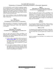 Form MO-3NR Partnership or S Corporation Withholding Exemption or Revocation Agreement - Missouri, Page 2