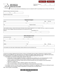 Form MO-SCC Shared Care Tax Credit - Missouri