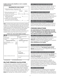 Instructions for Form MO-1040P Individual Income Tax Return and Property Tax Credit Claim/Pension Exemption - Short Form - Missouri, Page 11