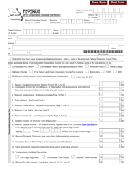 Form MO-1120 Corporation Income Tax Return - Missouri