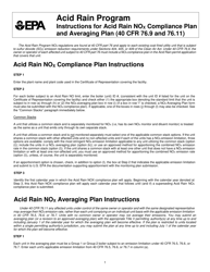 EPA Form 7610-28 Acid Rain Nox Compliance Plan, Page 3
