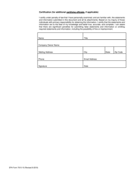 EPA Form 7610-19 New Unit Exemption, Page 3