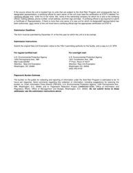 EPA Form 7610-19 New Unit Exemption, Page 5