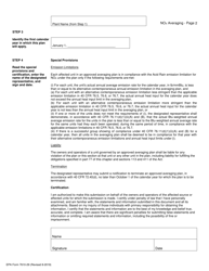 EPA Form 7610-29 Acid Rain Nox Averaging Plan, Page 2