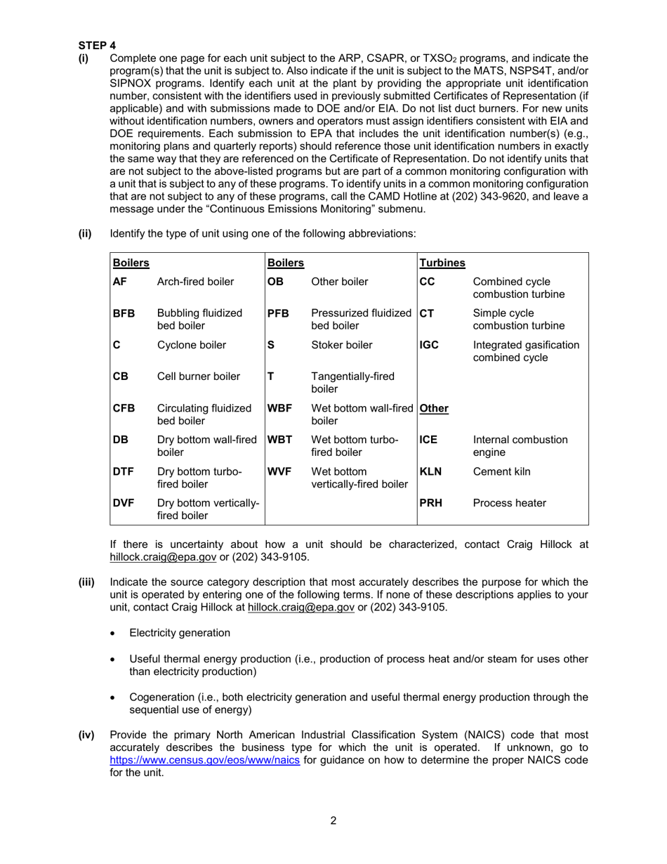 EPA Form 7610-1 Certificate of Representation, Page 8