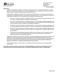 DOH Formulario 422-158 Formulario De La Negacion De Paternidad - Washington (Spanish), Page 4