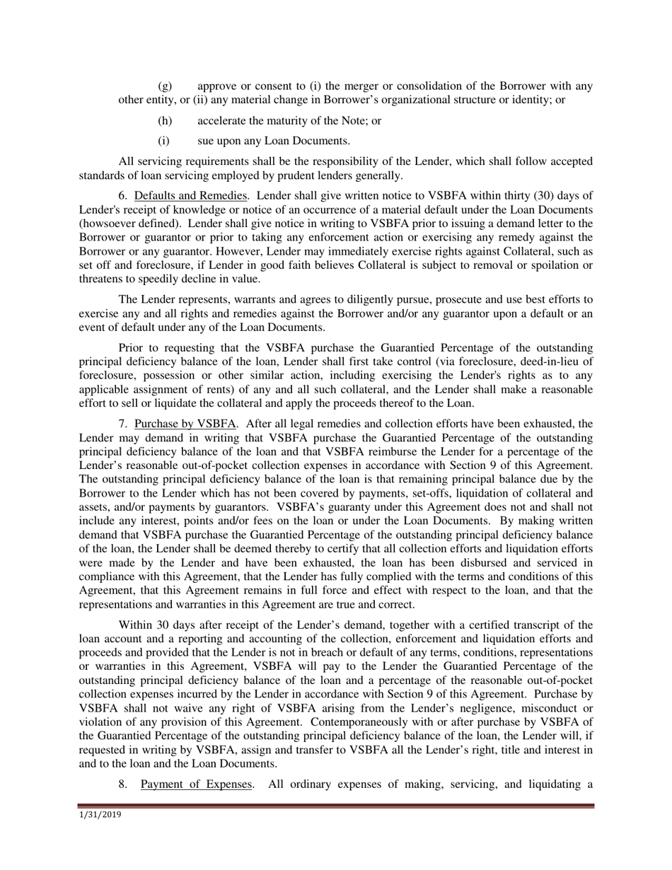 Loan Guaranty Agreement - Virginia, Page 3