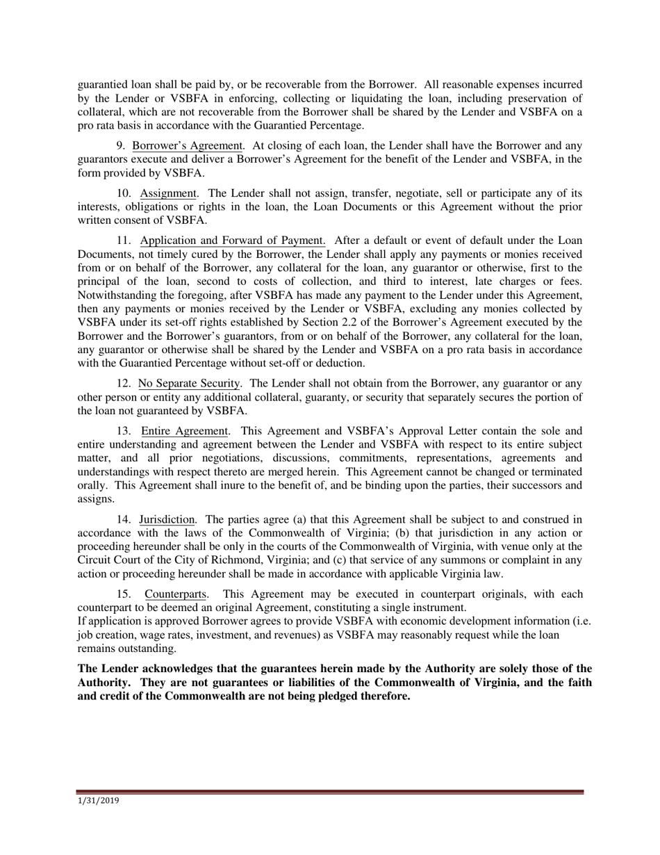 Loan Guaranty Agreement - Virginia, Page 4