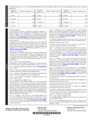 Form MO-2220 Corporation Underpayment of Estimated Tax Schedule - Missouri, Page 2