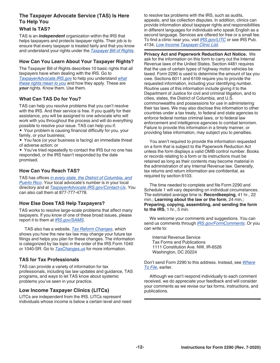 Instructions for IRS Form 2290 Heavy Highway Vehicle Use Tax Return, Page 14