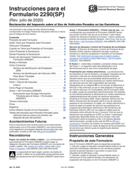 Instructions for IRS Form 2290(SP) Declaracion Del Impuesto Sobre El Uso De Vehiculos Pesados En Las Carreteras, Page 3