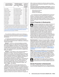 Instructions for IRS Form 2290(SP) Declaracion Del Impuesto Sobre El Uso De Vehiculos Pesados En Las Carreteras, Page 6