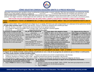 Instrucciones para Formulario De Elegibilidad De Ingresos Para Beneficios De Comidas De Cacfp - Arizona (Spanish)