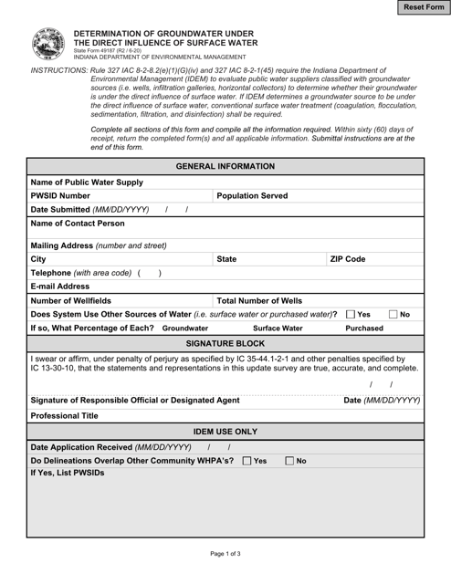 State Form 49187  Printable Pdf