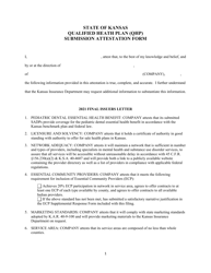 &quot;Qualified Health Plan (Qhp) Submission Attestation Form&quot; - Kansas, 2021
