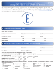 Document preview: Form ES-1512FC Changes for Foster Care Child Care Benefits - Kansas