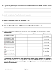 Form AD-001 Petition for Adoption and Change of Name - Maine, Page 3