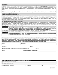 Nebraska Department of Motor Vehicles Affidavit Annual Indigent Interlock Fee Payment Application - Nebraska, Page 2