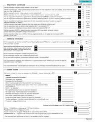 Form T2 Corporation Income Tax Return - Canada, Page 3