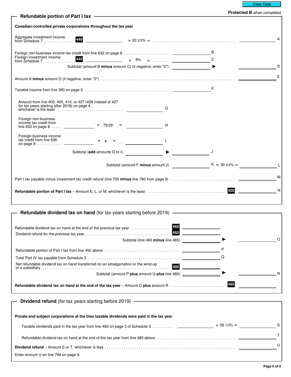 Form T2 Fill Out, Sign Online and Download Fillable PDF, Canada