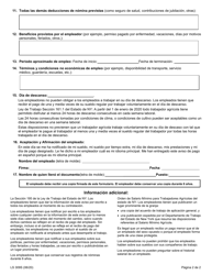 Formulario LS309S Aviso De Pago Y Acuerdo De Trabajo Para Trabajadores Agricolas - New York (Spanish), Page 2